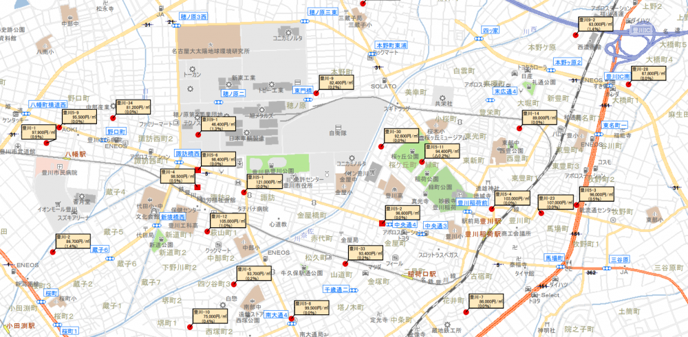 標準地の地図を表示する図面